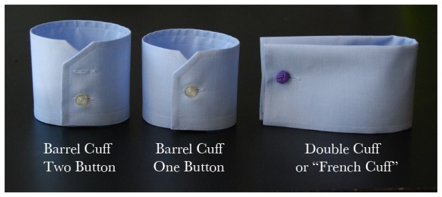 The other type of cuff is most commonly referred to as a French Cuff but also called a Double Cuff. This is the most formal type of shirt cuff